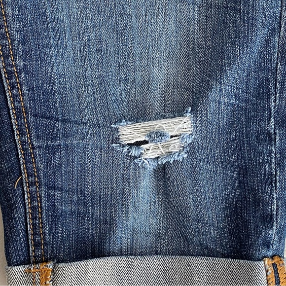 Vigoss Studio The Brooklyn Distressed Bermuda Denim Jean Shorts Women's Size 25 - Picture 7 of 14